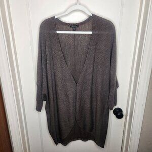 Eileen Fisher Brown Italian Yarn cardigan women's Size M